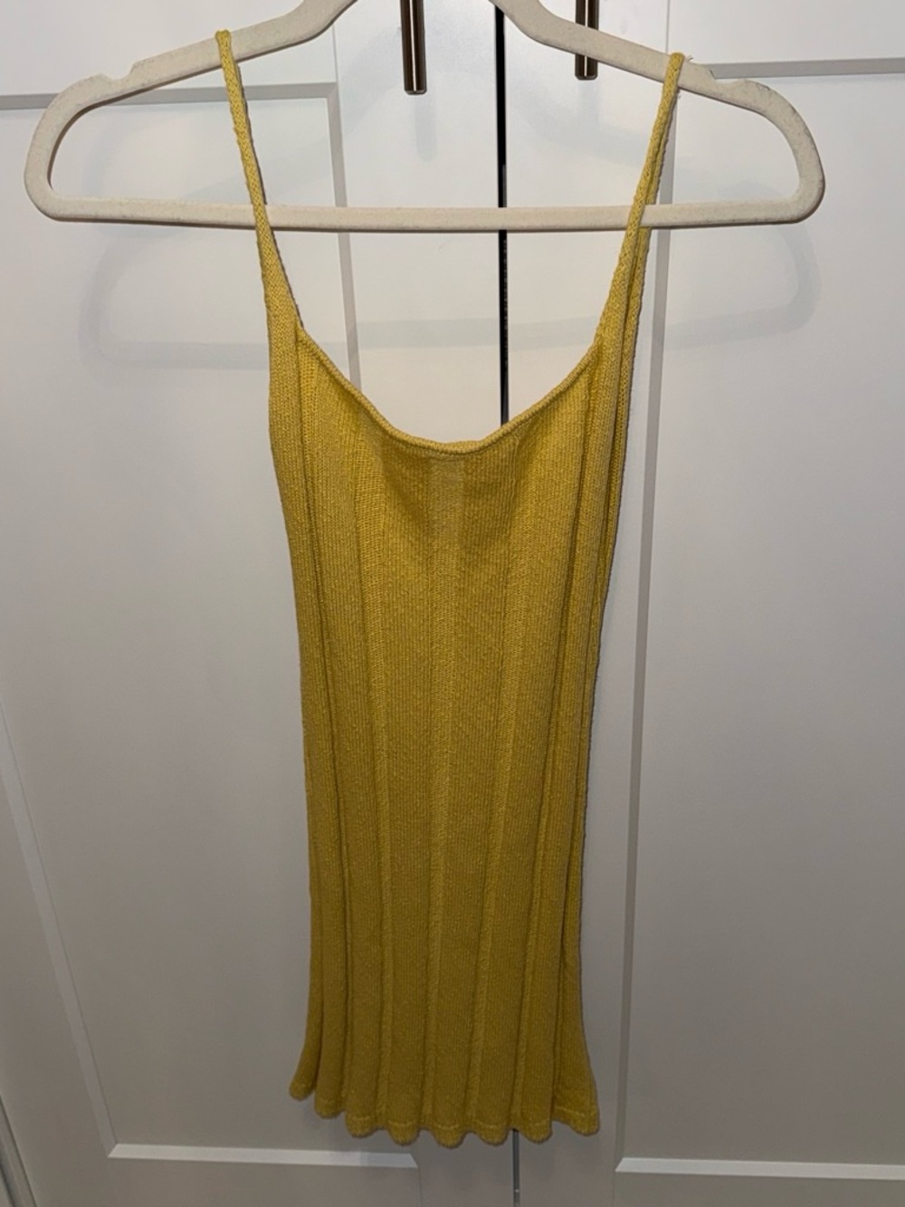 NWT Free People Stellar Sweater Mini Dress in Mellow Yellow size small - Picture 2 of 4